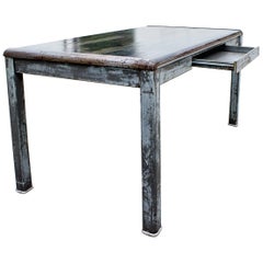 1940s Industrial Tanker Table by Art Metal, Refinished