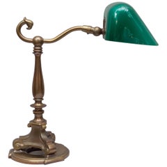 Antique Emaralite Bankers Lamp