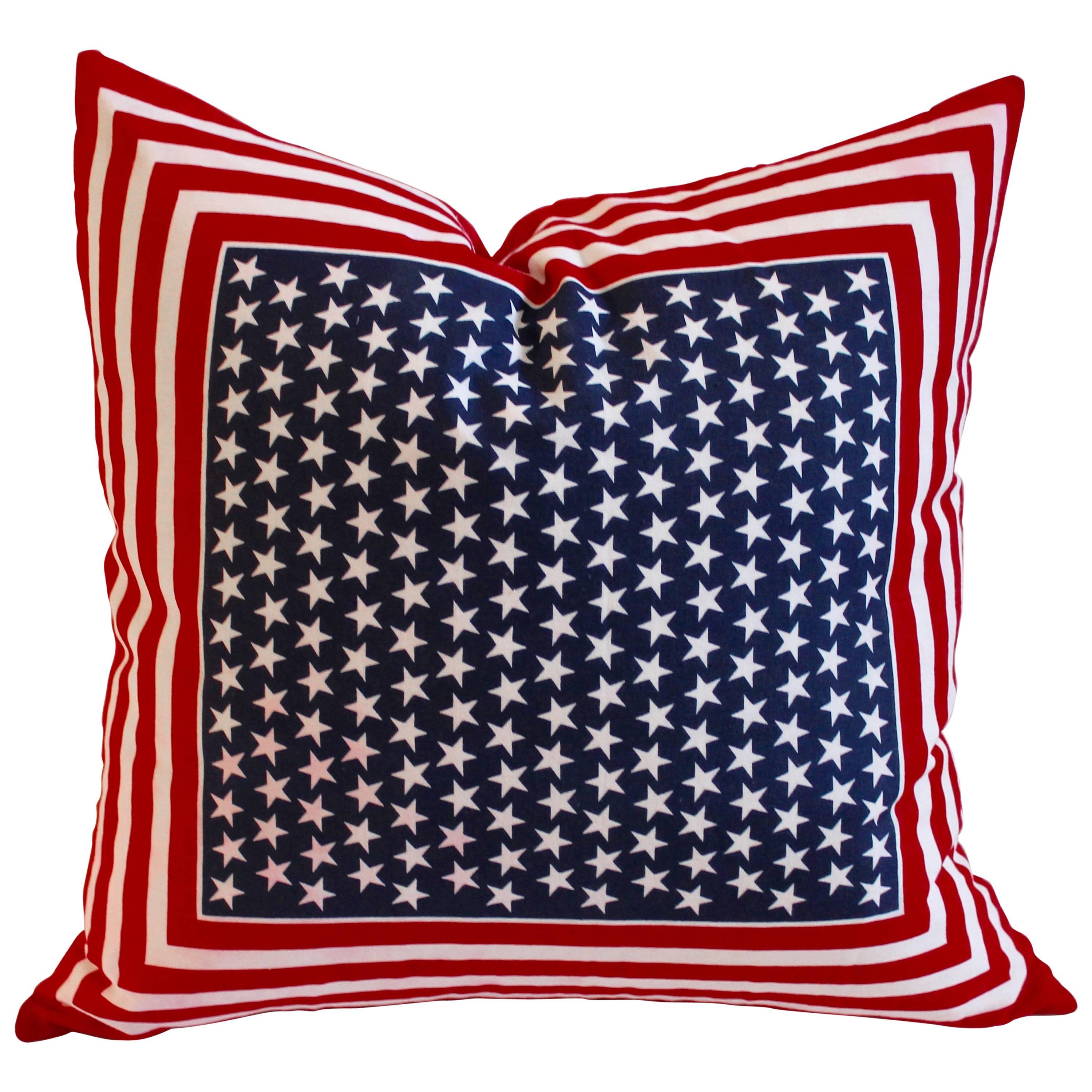 American Bandana Patriotic Flag Pillow