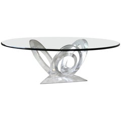 1990s "Eclipse of Time" Lucite and Glass Coffee Table by Mikhail Loznikov 3