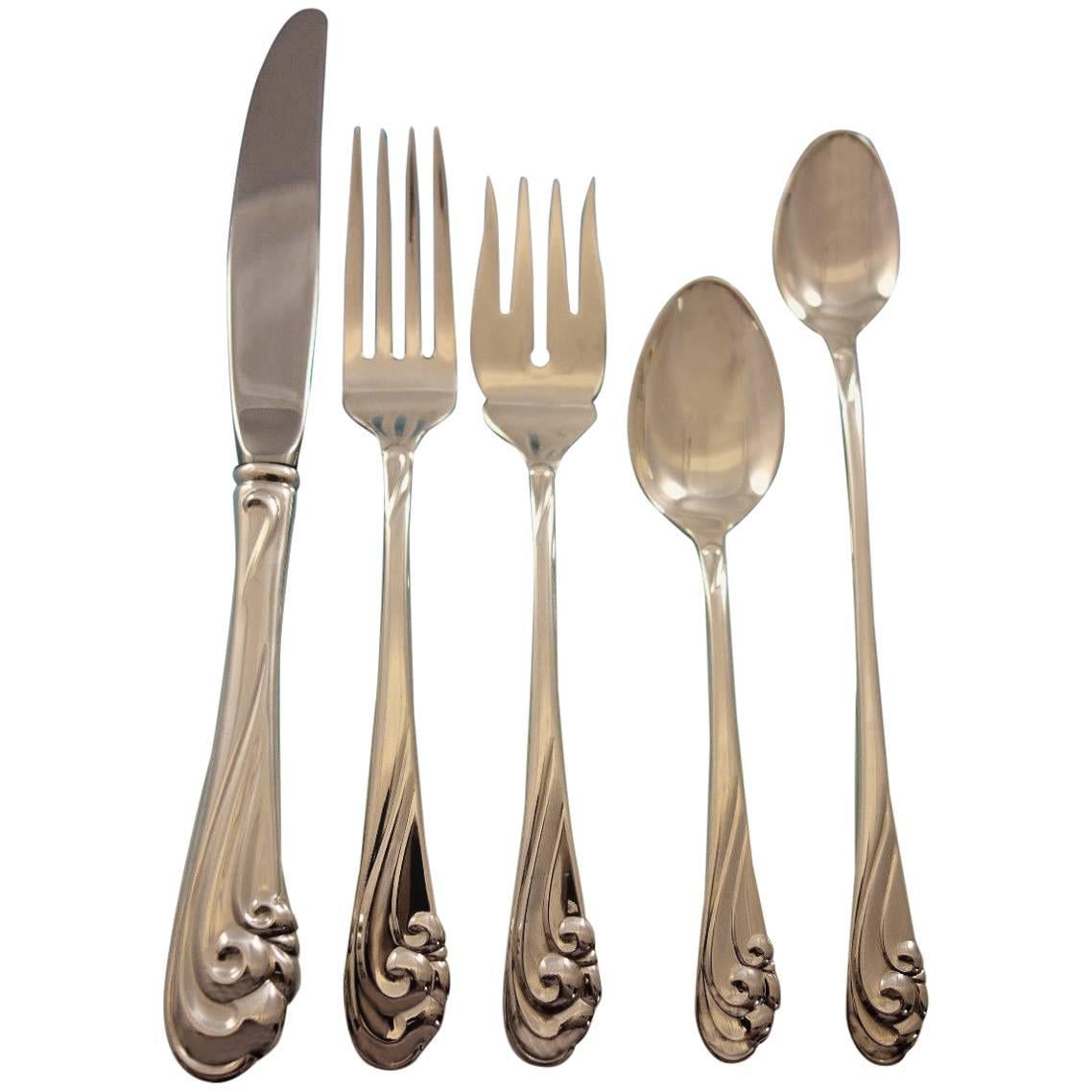 Dancing Surf by Kirk Sterling Silver Flatware Set for Eight Service 40 Pieces