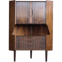 Gunni Omann Mid-Century Corner Bar Cabinet in Rosewood, 1950s 11