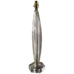 Italian Solid Glass Crystal Table Lamp