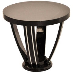 Black Art Deco Side Table, circa 1925