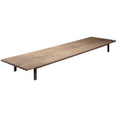 Extra Large Charlotte Perriand Slat Bench or Coffee Table, 1950s 10
