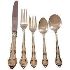 English Gadroon by Gorham Sterling Silver Flatware Set for 12 Service 60 Pieces