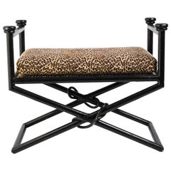Metal Bench with Abstract Ornament