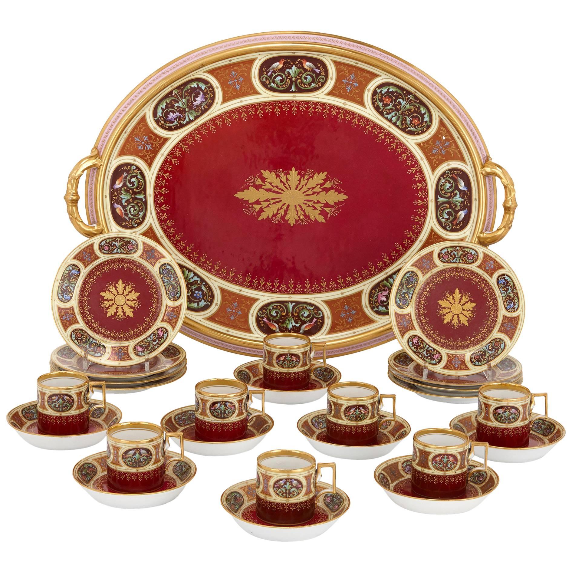 Antique 25-Piece Royal Vienna Porcelain Service