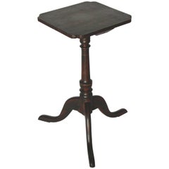 Grained and Stenciled Birch Candlestand with Snake Feet 5