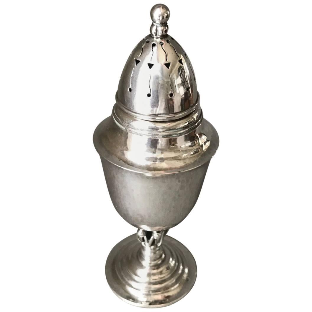 Georg Jensen 830 Silver "Louvre" Caster No. 80 For Sale