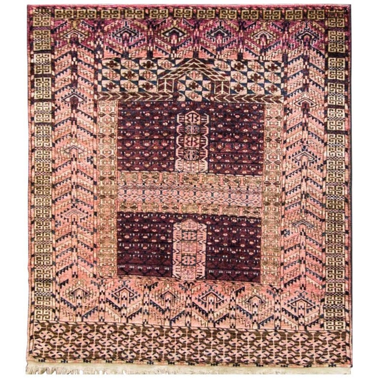 Antique Turkoman Engsi Hatchli Rug For Sale at 1stDibs