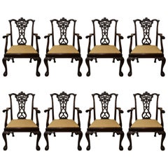 Set of Eight Antique 19th Century Mahogany Chairs 1