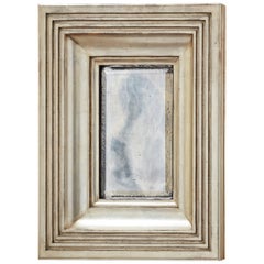 Degas No. 4 Fluted/Reeded Wall Mirror, Gilded in White Gold by Bark Frameworks