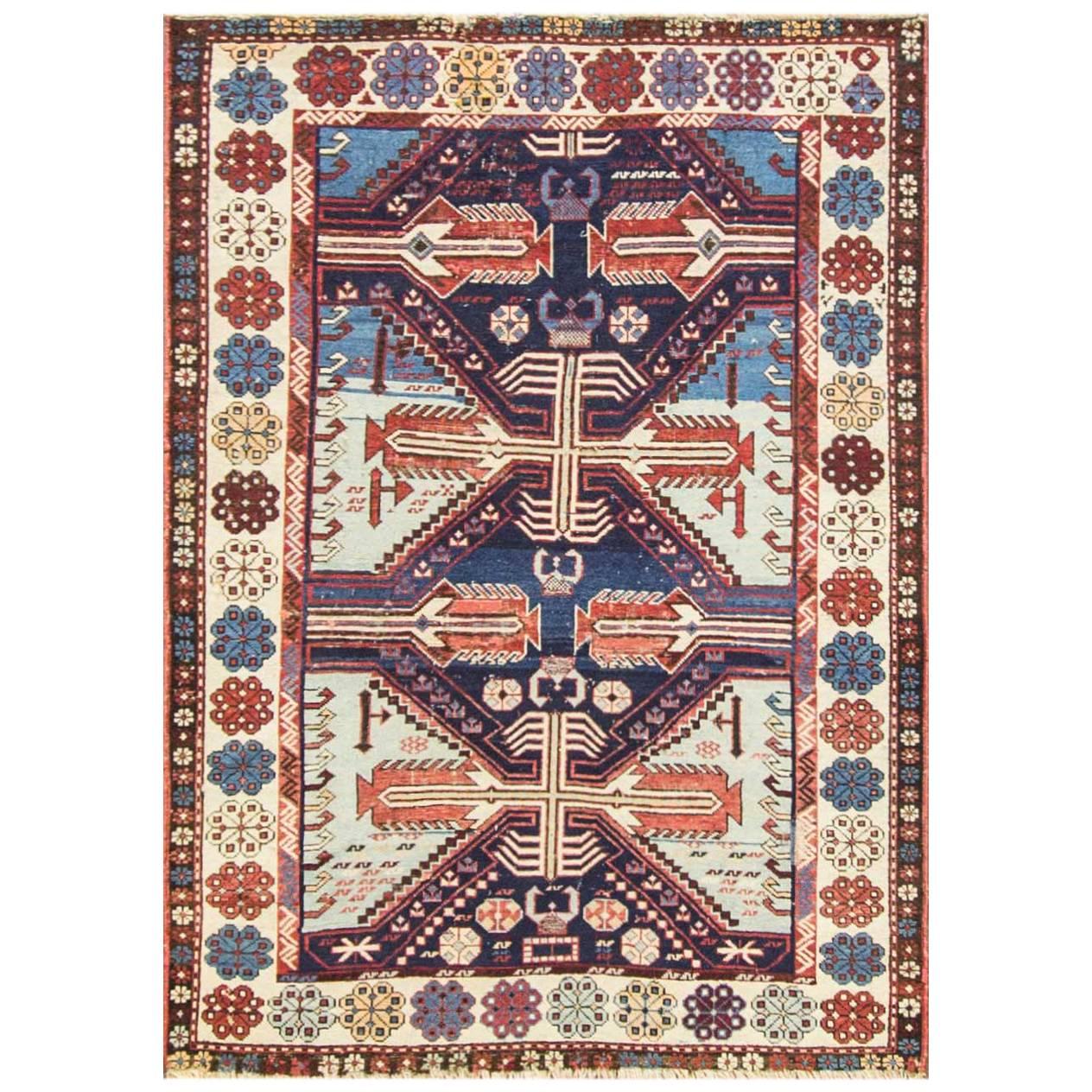 Amazing Antique Caucasian Shirvan Rug