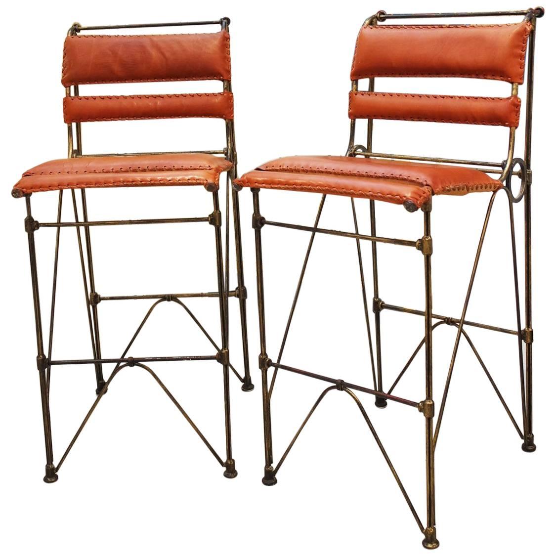 Pair of Ilana Goor Bar Stools For Sale