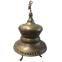 Vintage Brass Moroccan Brazier Tagine