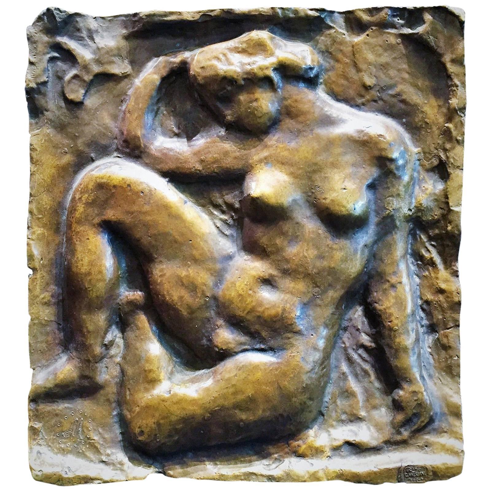 Aristide Maillol, Femme Nue, French Art Deco Bronze High Relief, circa 1930's