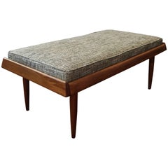 California Modern Walnut Bench by Gerald McCabbe