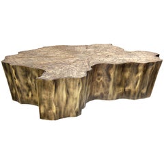Large Boca Do Lobo European Modern Organic Gold Eden Patina Coffee Table 2