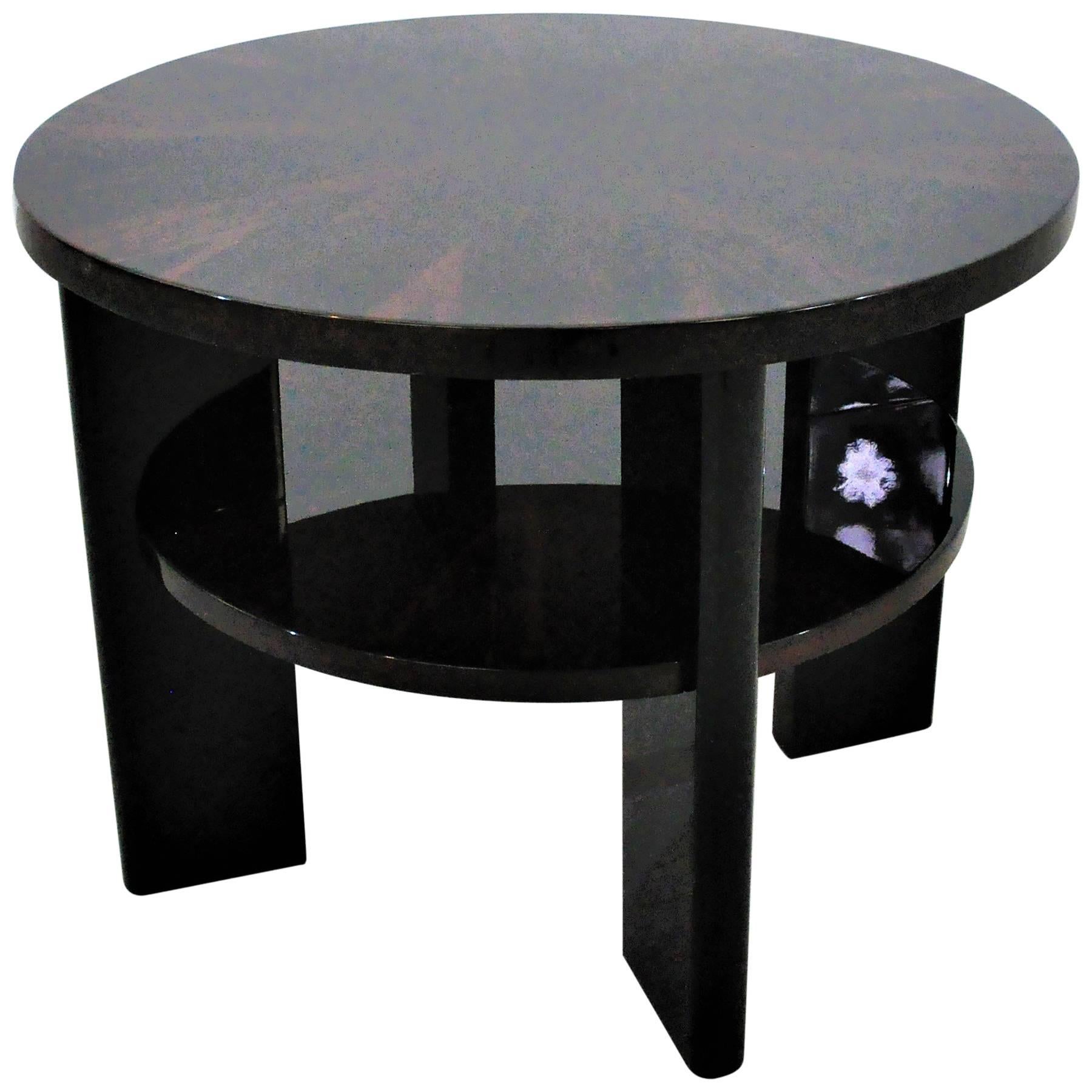 1930 French Side Table with Macassar Top