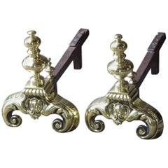 18th Century Louis XV Firedogs or Andirons