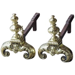 Antique 18th Century Louis XV Firedogs or Andirons