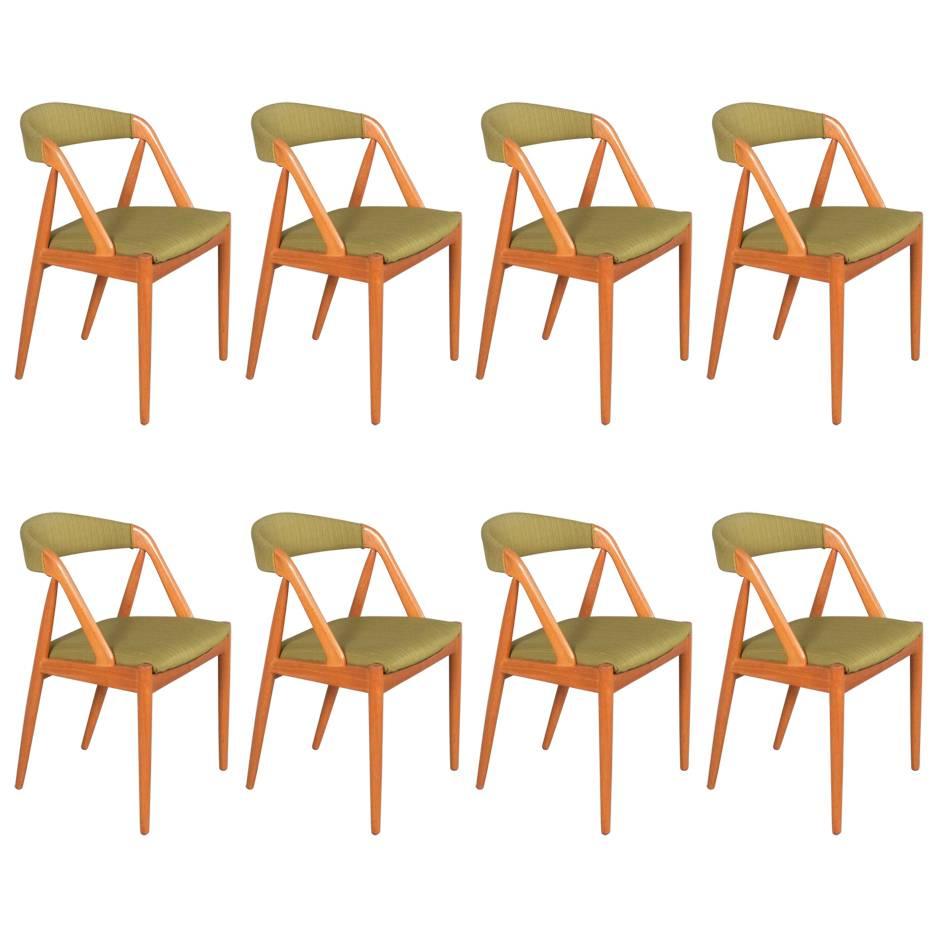 Danish Modern Mid-Century Teak Dining Chairs by Kai Kristiansen Model 31