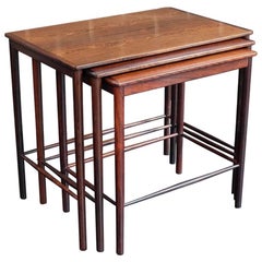 Danish 1960s Rosewood Nest of Tables by Kai Winding for Poul Jepessen