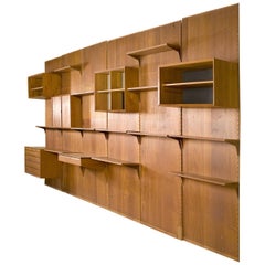 Teak Wall Unit by Poul Cadovious, circa 1950, Denmark