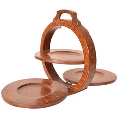 Early 20th Century Mahogany Folding Cake Stand