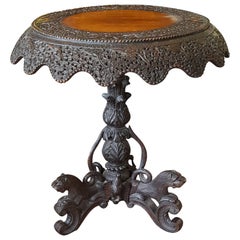Late 19th Century Anglo-Indian Padouk Centre Table