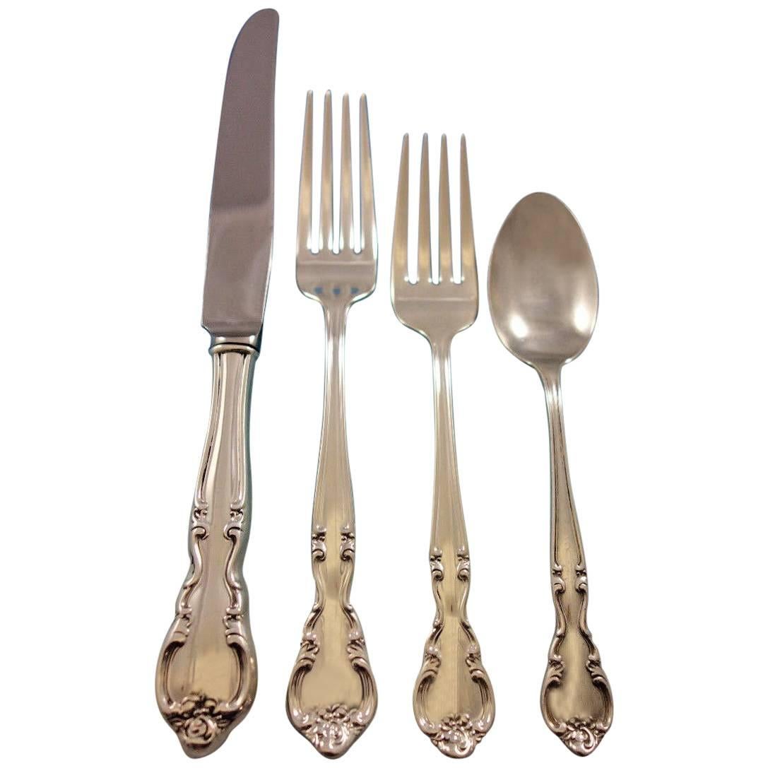 LOVELY EASTERLING AMERICAN CLASSIC STERLING SILVER 5 PIECE PLACE SETTIN FLATWARE 