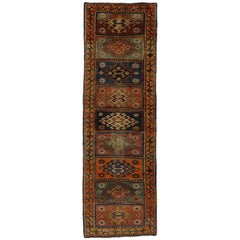 Vintage Turkish Oushak Runner with Modern Tribal Style