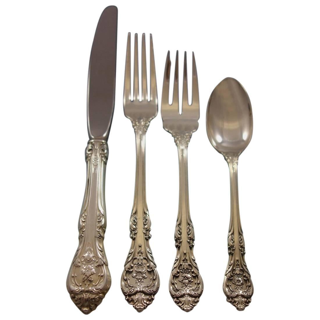 King Edward by Gorham Sterling Silver Flatware Set 8 Service 44 Pcs Place Size For Sale