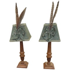 Pair of Edwardian Mahogany Table Lamps 7