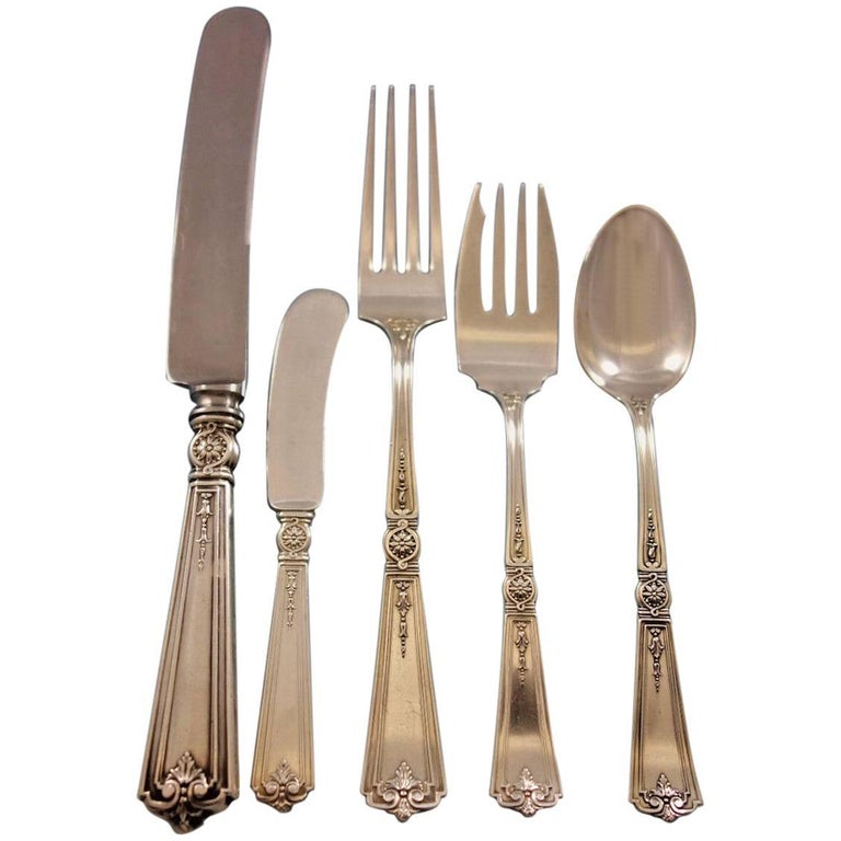 Victorian by Durgin Sterling Silver Flatware Set for 8 Service 50