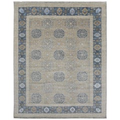 New Transitional Khotan Design Geometric Area Rug
