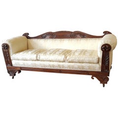 William IV Carved Mahogany Framed Sofa