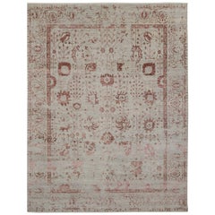 New Contemporary Oushak Area Rug with Romantic French Cottage Toile Style