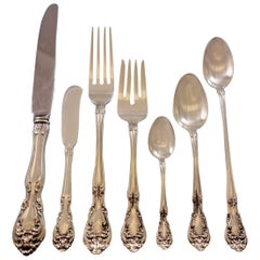 Chateau Rose by Alvin Sterling Silver Flatware Set for 8 Service 64 Pcs Dinner
