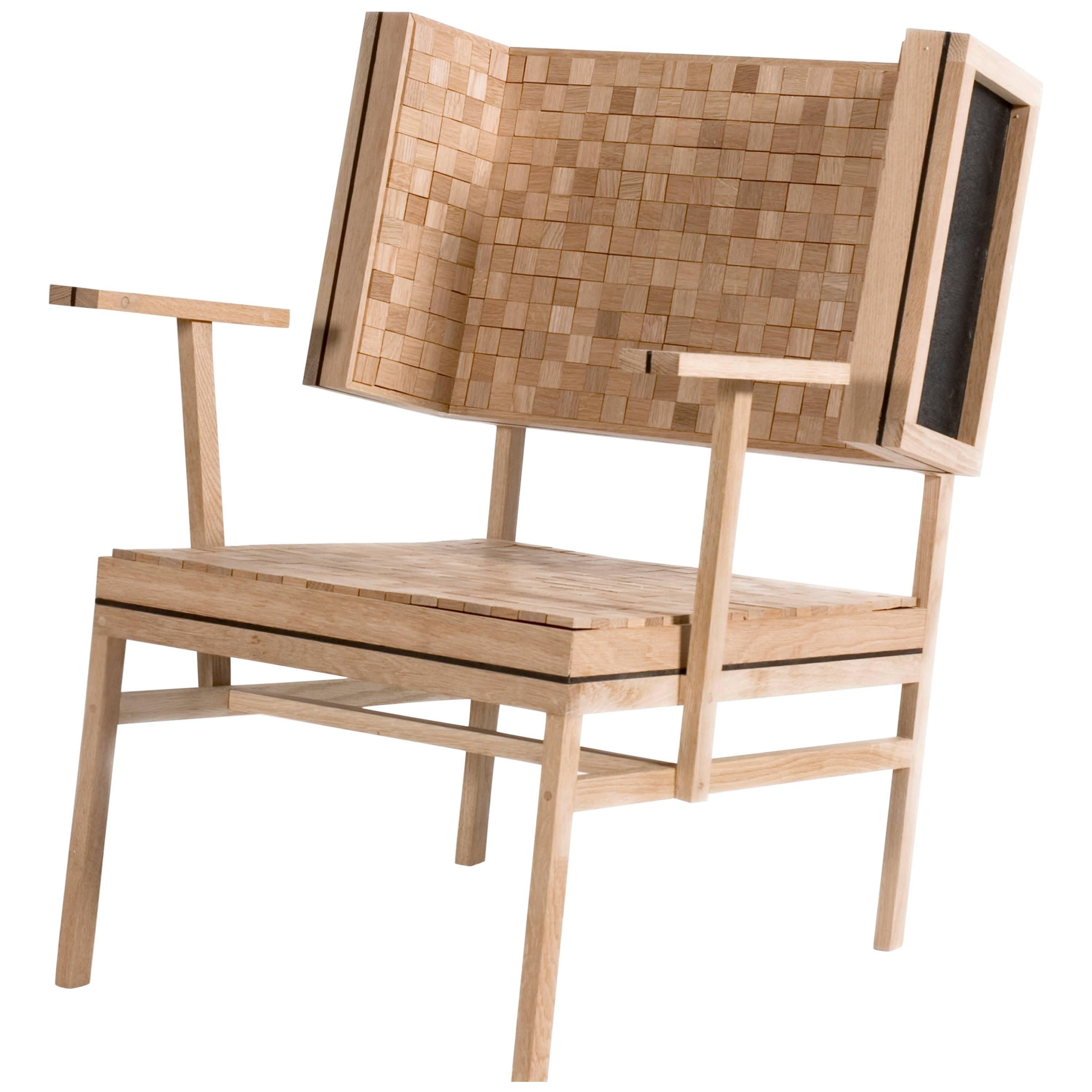 Sessel aus weichem Eichenholz von Pepe Heykoop