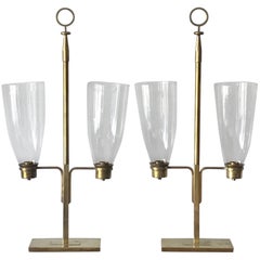 Pair of Tommi Parzinger Hurricane Lamps