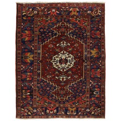 Antique Bakhtiari Persian Rug with Traditional Modern Style