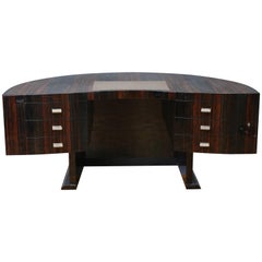 Curved Art Deco French Office Desk