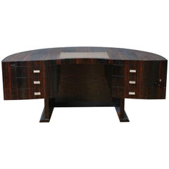 Curved Art Deco French Office Desk