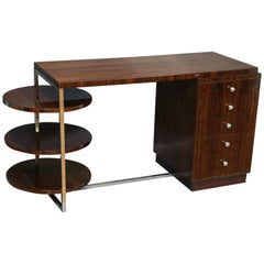 Art Deco French Desk in Walnut