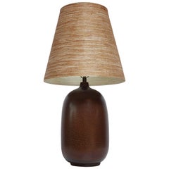 Large Lotte Bostland 'Oil Spot' Glaze Table Lamp