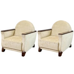 Art Deco French Armchairs in Macassar 2