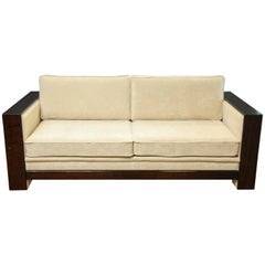 Italian Mid-Century Sofa in Walnut