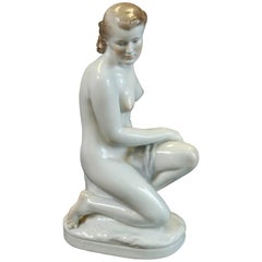 Herend Nude Sitting Female Figure